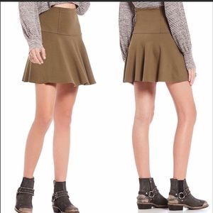 NWT Free People Army Highlands Ruffled Mini Skirt
